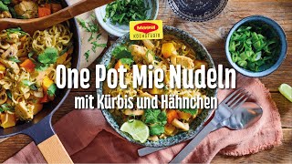 One Pot Mie Nudeln mit Kürbis und Hähnchen [upl. by Anneehs]