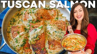 Easy Tuscan Salmon Recipe  30 Minute Salmon Dinner [upl. by Ybor]