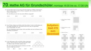 70  Mathe AG Grundschüler  Mathe mit dem Känguru  Mathe Olympiade  Geometrie [upl. by Erdna594]