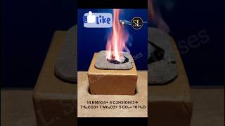 KMnO4  glycerin shortsfeed shortsvedio experiment science Scienceshortnotes [upl. by Eahsat]