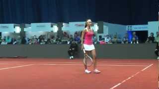 Match ball Anastasia Pivovarova vs Dinah Pfizenmaier  Porsche Tennis Grand prix 2012 [upl. by Anitram]