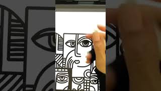 How draw cubism painting  a part of a cubist painting [upl. by Avaria]