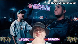 M ZHAYT VS ZEND LUKE  REACTION VIDEO  FLIPTOP  BWELTA BALENTONG 11 [upl. by Selry]