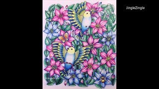 Birdsamp Flower  Twilight Garden by Maria Trolle  Prismacolor Pencils [upl. by Alver]