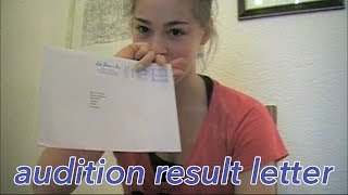 Audition result letter opening Dance School [upl. by Rubetta175]