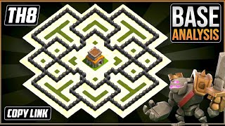 The NEW BEST TH8 HYBRIDTROPHYdefense Base 2022 Town Hall 8 Hybrid Base Design  Clash of Clans [upl. by Alastair202]