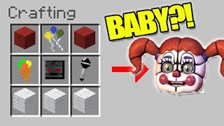 HOW TO SUMMON FNAF  MINECRAFT CRAFTING SPOOKY CIRCUS BABY [upl. by Weitzman]