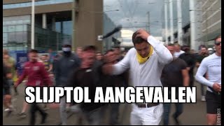 Slijptol aangevallen op grimmig antilockdownprotest [upl. by Enirual]