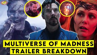 Dr Strange Multiverse of Madness Trailer Breakdown  ComicVerse [upl. by Elleined]