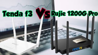 Tenda f3 Vs Rujie 1200G pro Bandwidth Control test [upl. by Roye759]