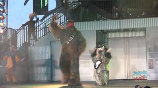 Chewbacca and an Ewok dance to Guns n Roses at Disneys Star Wars Weekends 2011 [upl. by Schoening]