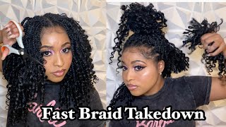 FASTEST Box Braid TAKEDOWN 🔥 [upl. by Ettevahs]