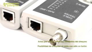 TESTER PARA RJ11RJ45 Y BNC PEPEGREEN ® [upl. by Ahsirtal]