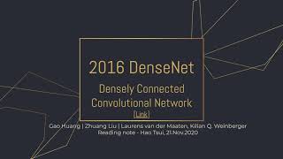 2016 DenseNet paper summary [upl. by Rimisac]