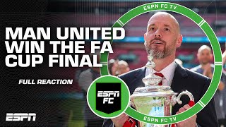 FULL REACTION Manchester United WINS the FA Cup Final 🏆 Erik ten Hags last match with UTD 🤔 [upl. by Norrv]