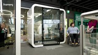 Framery Q Accessible Office Meeting Pod  WorkArena [upl. by Aracat]