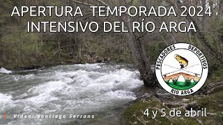 Apertura pesca en el intensivo del río Arga 2024 [upl. by Etana]