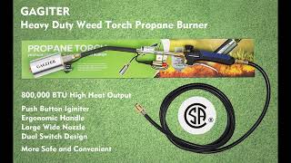 GAGITER Propane Torch Weed Burner KitWeed Torch800000 BTU Blow Torch with 98FT Hose [upl. by Formica]