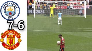 Man City Vs Man United 1176 on penalties  Community Shield [upl. by Akinajnat]