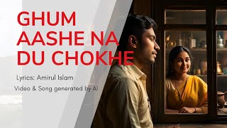 Ghum Aashe Na Du Chokhe  Romantic Bangla Song 2024  Bangla Song Lyrics amp Dance [upl. by Ormsby]