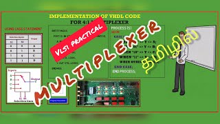 IMPLEMENTATION OF VHDL CODE FOR MULTIPLIXER IN TAMIL [upl. by Darrick]