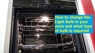 How To Change The Bulb In Your Oven [upl. by Najib]