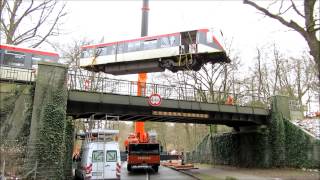 Orkan Xaver Nach Unfall  after accident LIEBHERR LTM 122052 bei der Bergung einer UBahn Teil 1 [upl. by Milas]