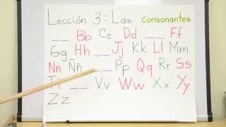 Lesson 3  Las Consonantes Clase de Español Para Adultos [upl. by Idalina]