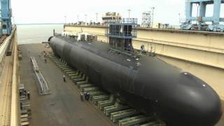 Indiana SSN 789 Rollout and Launch [upl. by Nwahsir]