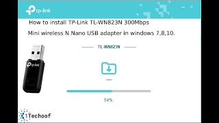 How to install TPLink TLWN823N 300Mbps Mini wireless N Nano USB adapter in windows 7810 [upl. by Adnarym380]