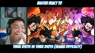 Buster Reaction to DotoDoya  Three Idiots VS Three Idiots INSANE DIFFICULTY [upl. by Alanah]