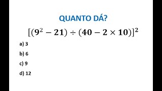 Soma subtração divisão  Matemática básica para concursos [upl. by Almond]