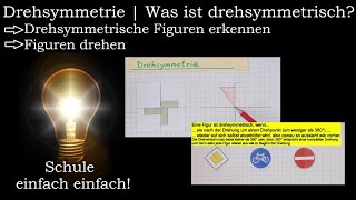 Drehsymmetrie  Figuren drehen  Wie dreht man  Was ist drehsymmetrisch  4 Klasse  Symmetrie [upl. by Solange]