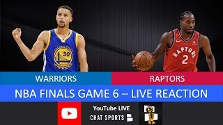 Raptors vs Warriors NBA Finals Game 6 Live Watch Party amp PlayByPlay Reaction [upl. by Larine]