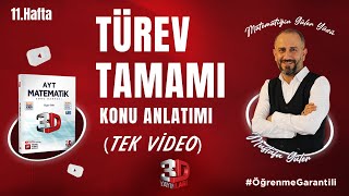 Türev Konu Anlatımı  Tek Video  3D Kamp 11Hafta  PDF öğrenmegarantili [upl. by Aitak115]