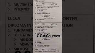 CCA Course and Syllabus fundamentalofcomputer operatingsystem microsoftoffice2019 shorts [upl. by Selegna]