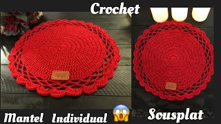 😍Bonito y Elegante Mantel Individual Sousplat Placemat Paso a Paso CROCHET💓 [upl. by Mizuki222]