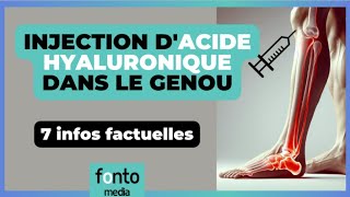 Injections dacide hyaluronique genou  bienfaits [upl. by Missi]