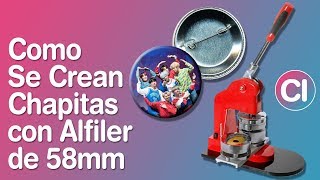 Como Hacer Chapitas con Alfiler Pin de 58mm  Chapita BTS [upl. by Kiyohara]