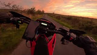 Chasing the sunset Gasgas sm700 Gopro 12 no filter [upl. by Annalee483]