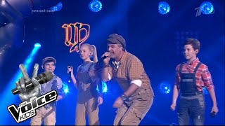 Soso Pavliashvili Kirill Alexandra and Marsel quotНебо на ладониquot  The VoiceKids 3  Extra round [upl. by Golightly]