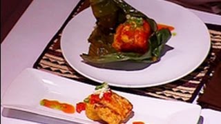 Nueva cocina colombiana  Filete de pescado con tajadas de plátano maduro [upl. by Nnil263]