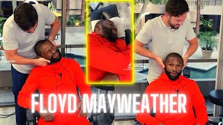 FLOYD MAYWEATHER Takes a BEATING at the Chiropractor shorts cracks loud mayweather [upl. by Artemahs]