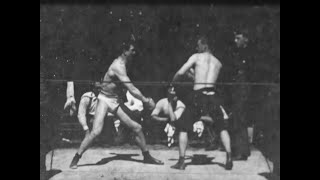 Mike Leonard vs Jack Cushing Boxing Match from 1894 [upl. by Dnomra]