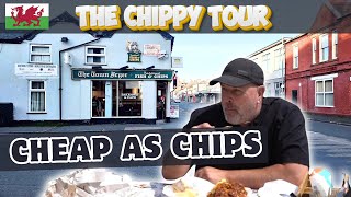 Chippy Review 43 The Town Fryer Rhyl Cheapest Fish Chips and Mushy Peas in Rhyl [upl. by Ahsykal189]