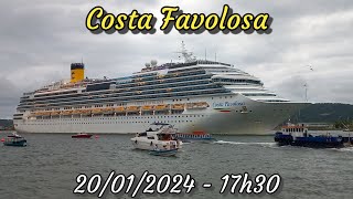 Costa Favolosa saindo de Santos 20012024 [upl. by Annia]