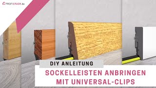 Sockelleisten anbringen  Anleitung für Universal Befestigungsclips [upl. by Ffirahs306]