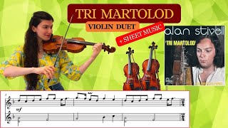 quotTri Martolodquot Breton Folk Song  Violin Duet  sheet music PDF [upl. by Schilling]