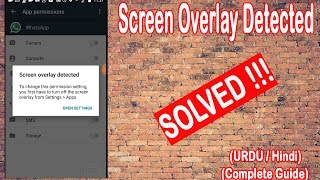 100 Solved Turn Off Screen Overlay Detected Motorola UrduHindi [upl. by Loftus]