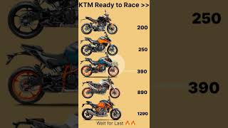 ktm bike 200😏250😎390 😘890 ❤1290 👿shorts short bikelover [upl. by Phelips]